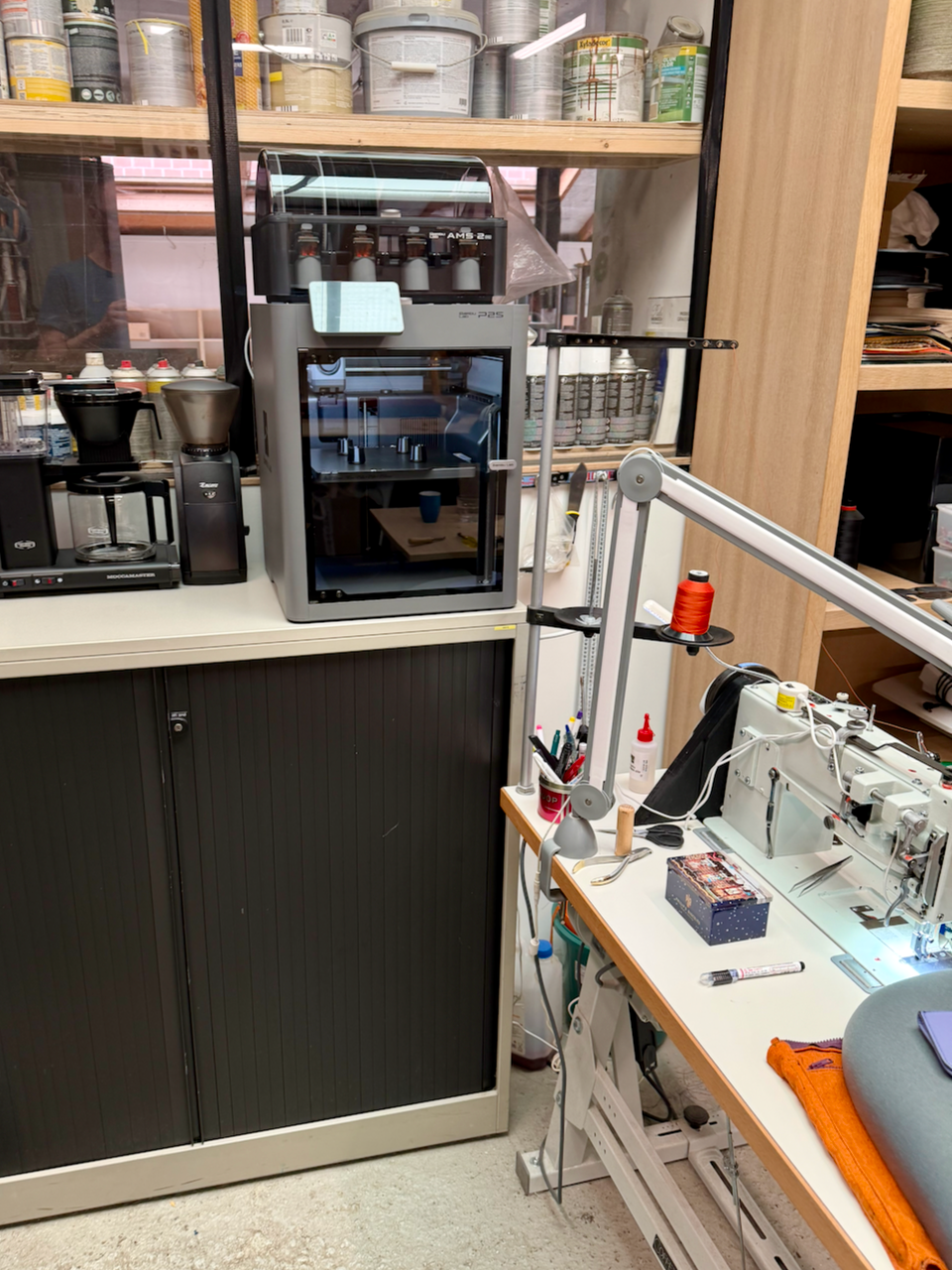3D printer + naaimachine